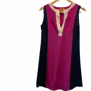 Tory Burch Silk Angie Dress Magenta / Blue Size 0